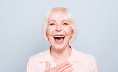 photo of elder woman laughing