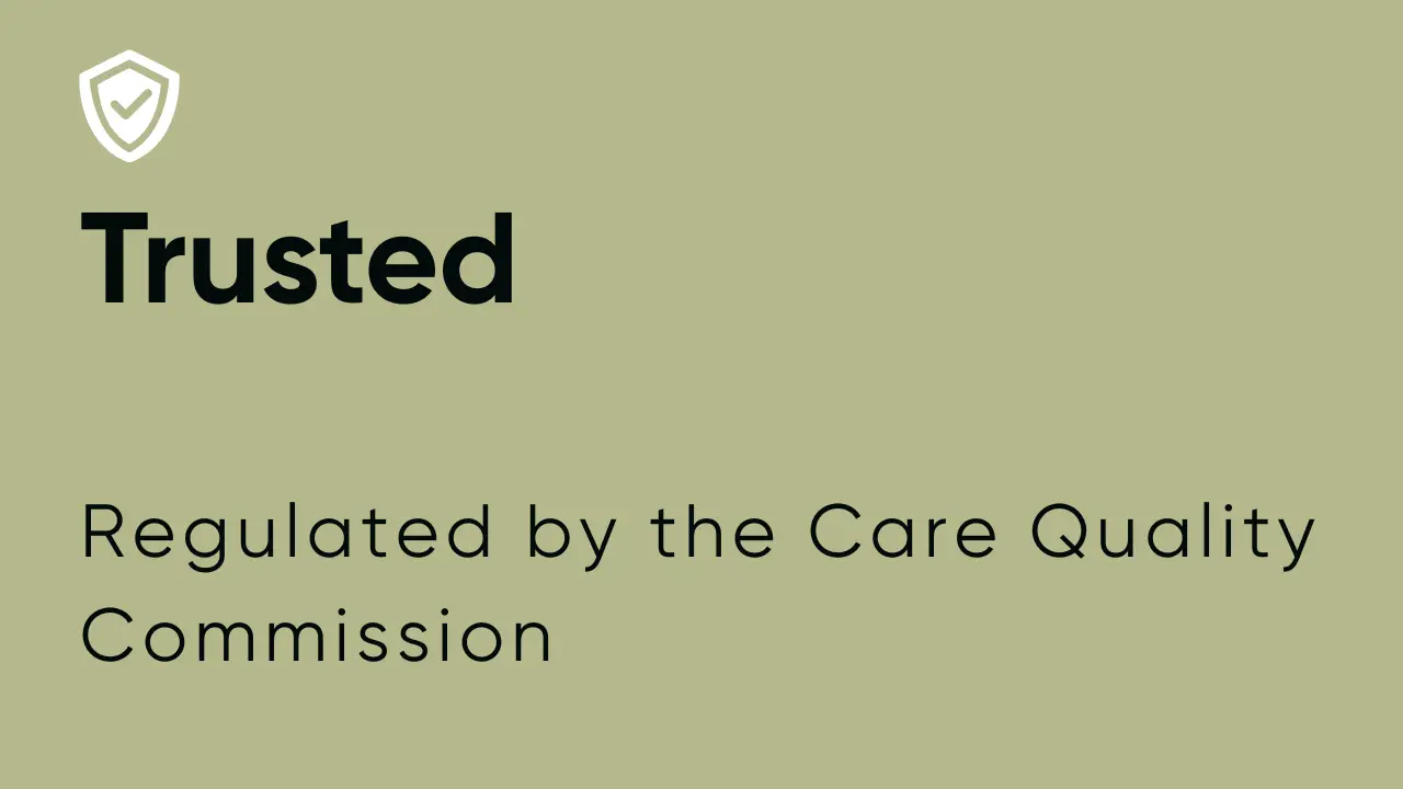 Badge stating that we are Regulated by the Care Quality Commission